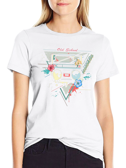 Retro Boombox Graphic T-Shirt - Old School Music Tee