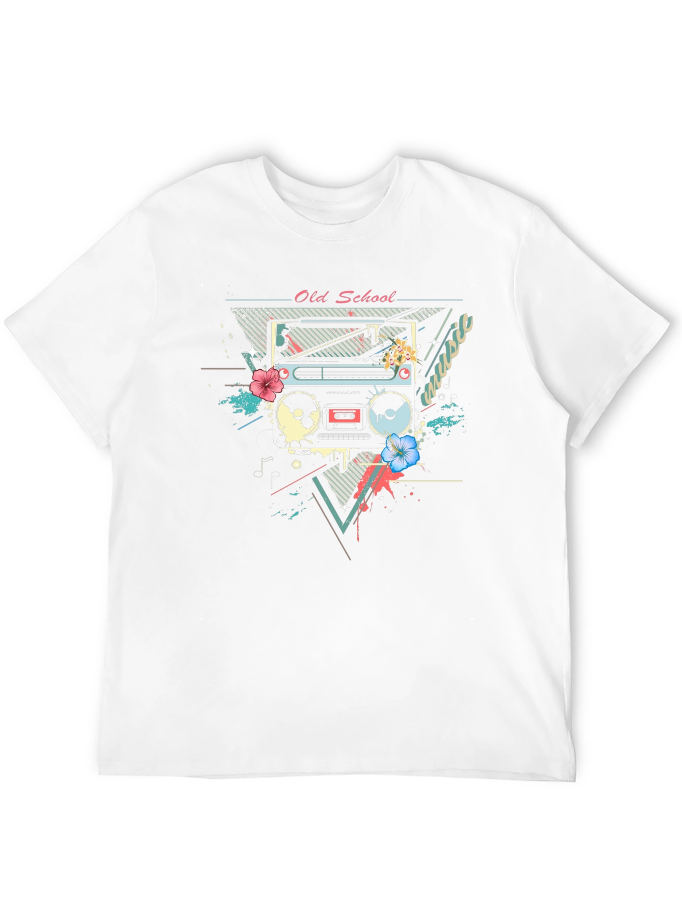 Retro Boombox Graphic T-Shirt - Old School Music Tee