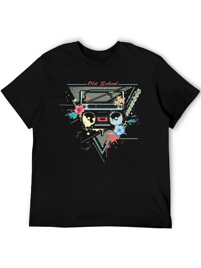 Retro Boombox Graphic T-Shirt - Old School Music Tee