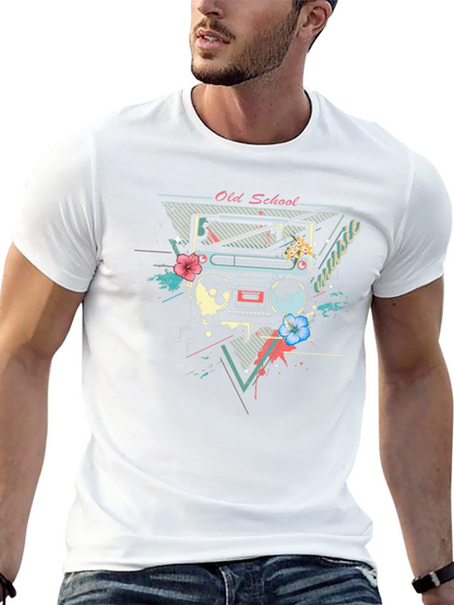 Retro Boombox Graphic T-Shirt - Old School Music Tee