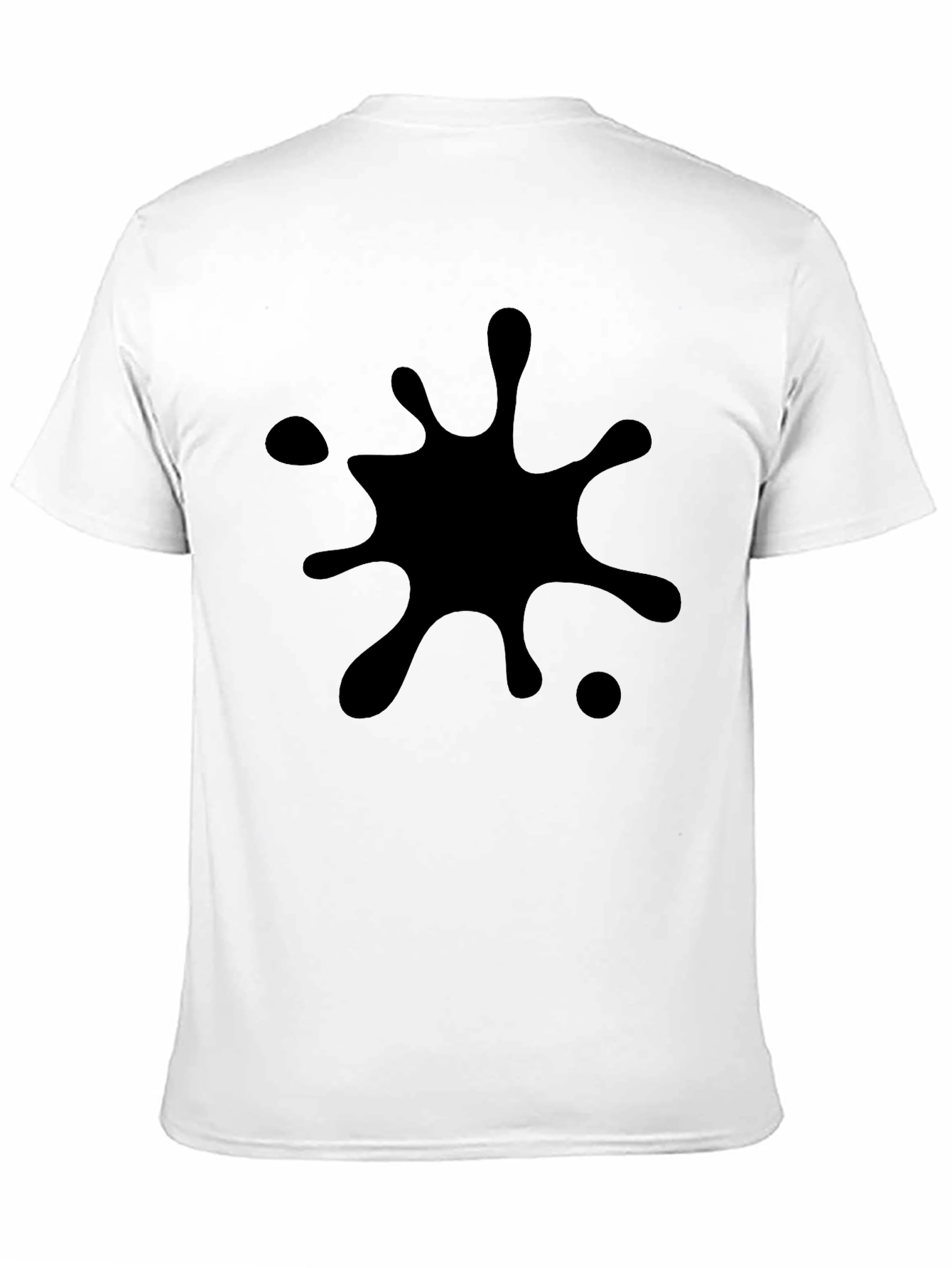 Black Splatter Print T-Shirt - Casual Style