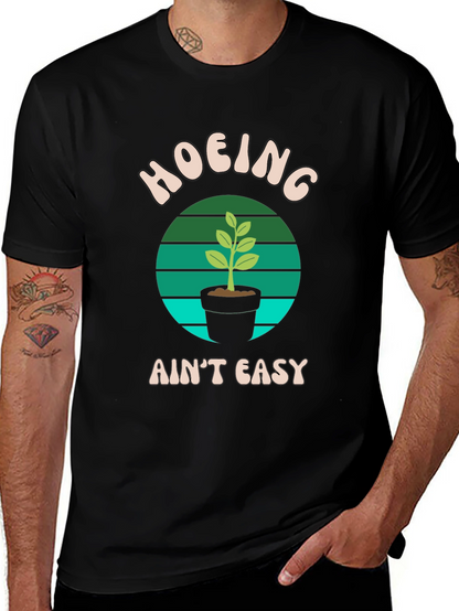 Hoing Aint Easy Black T-Shirt