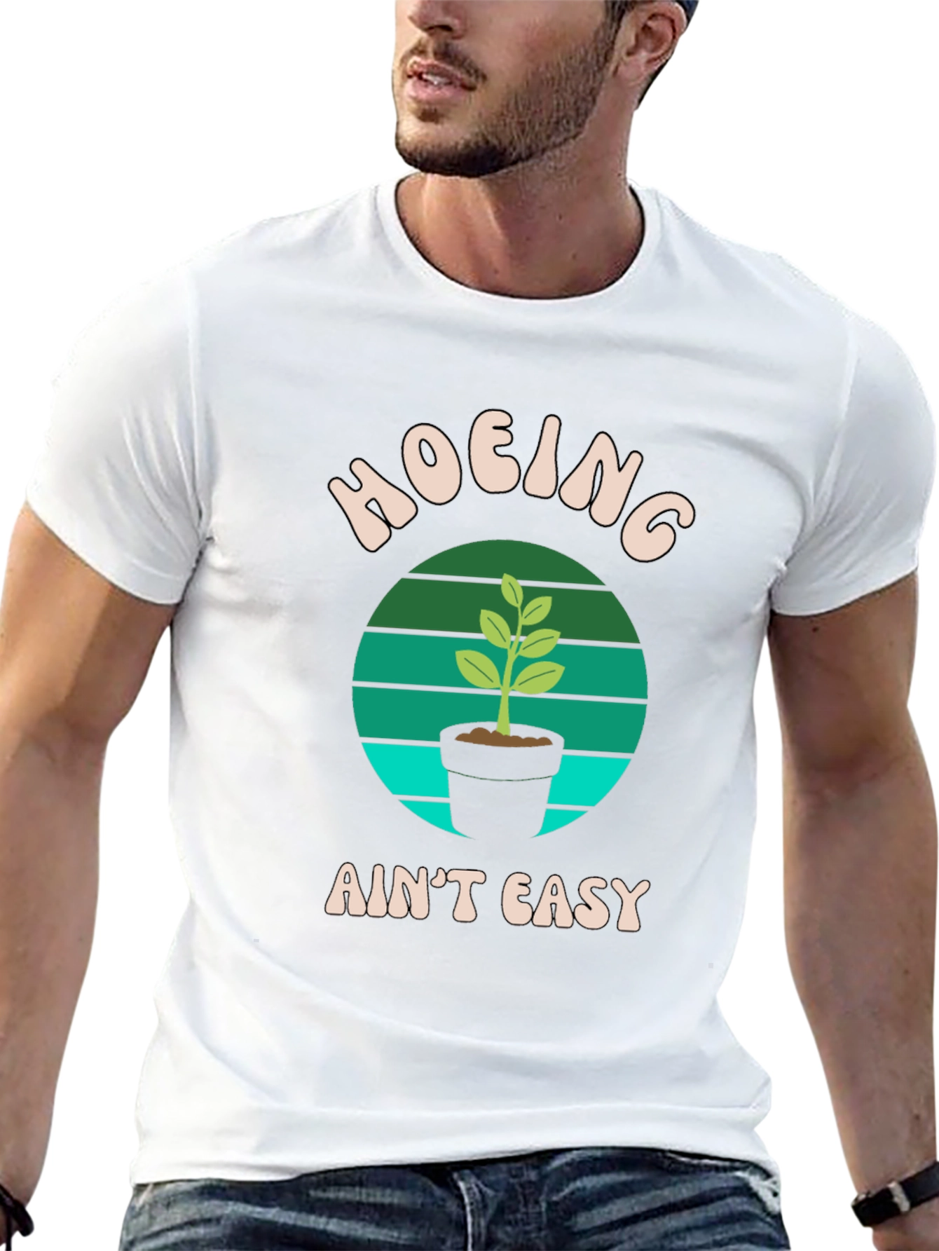 Hoing Aint Easy Black T-Shirt