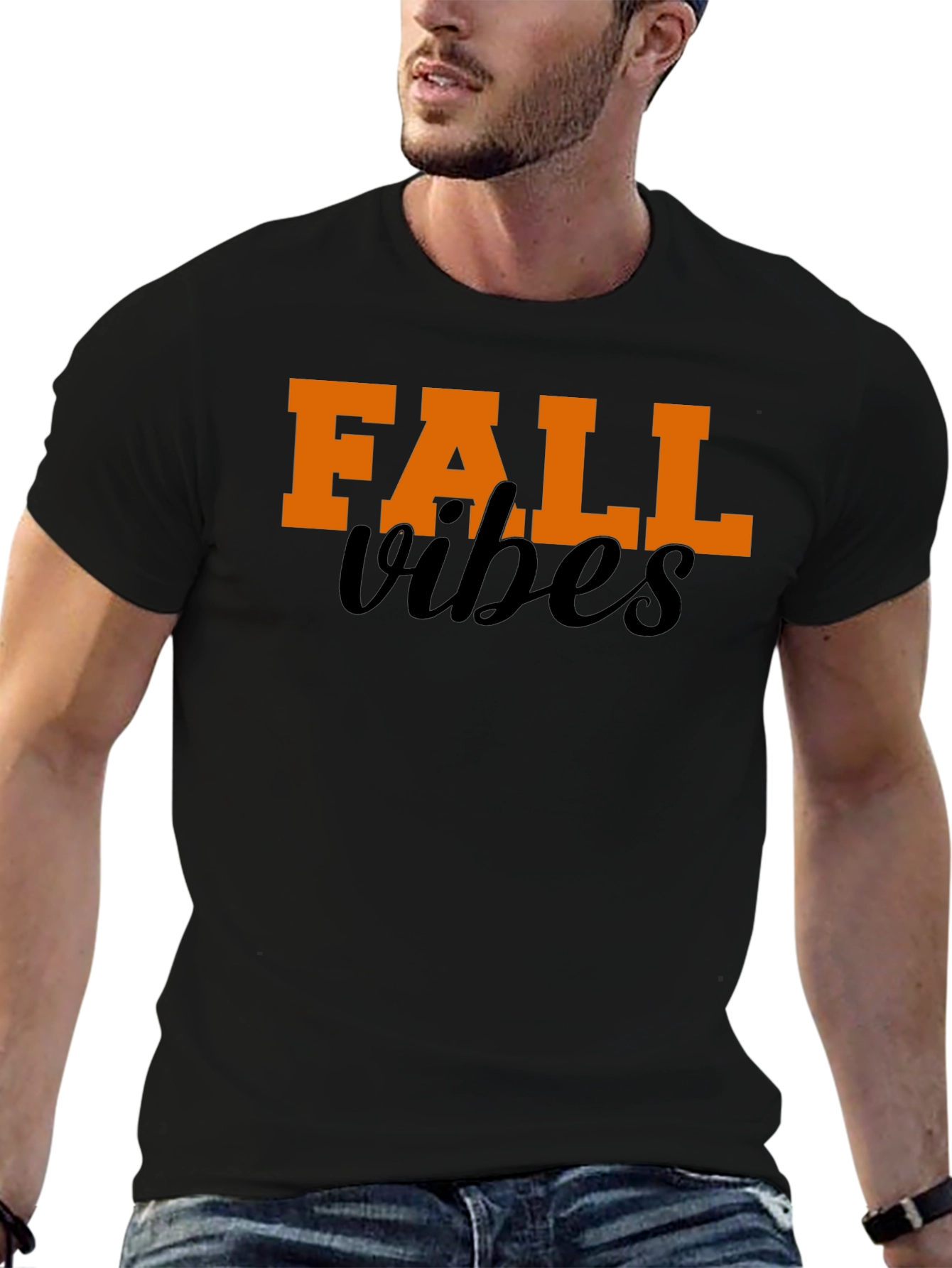 Fall Vibes Graphic Tee - Black