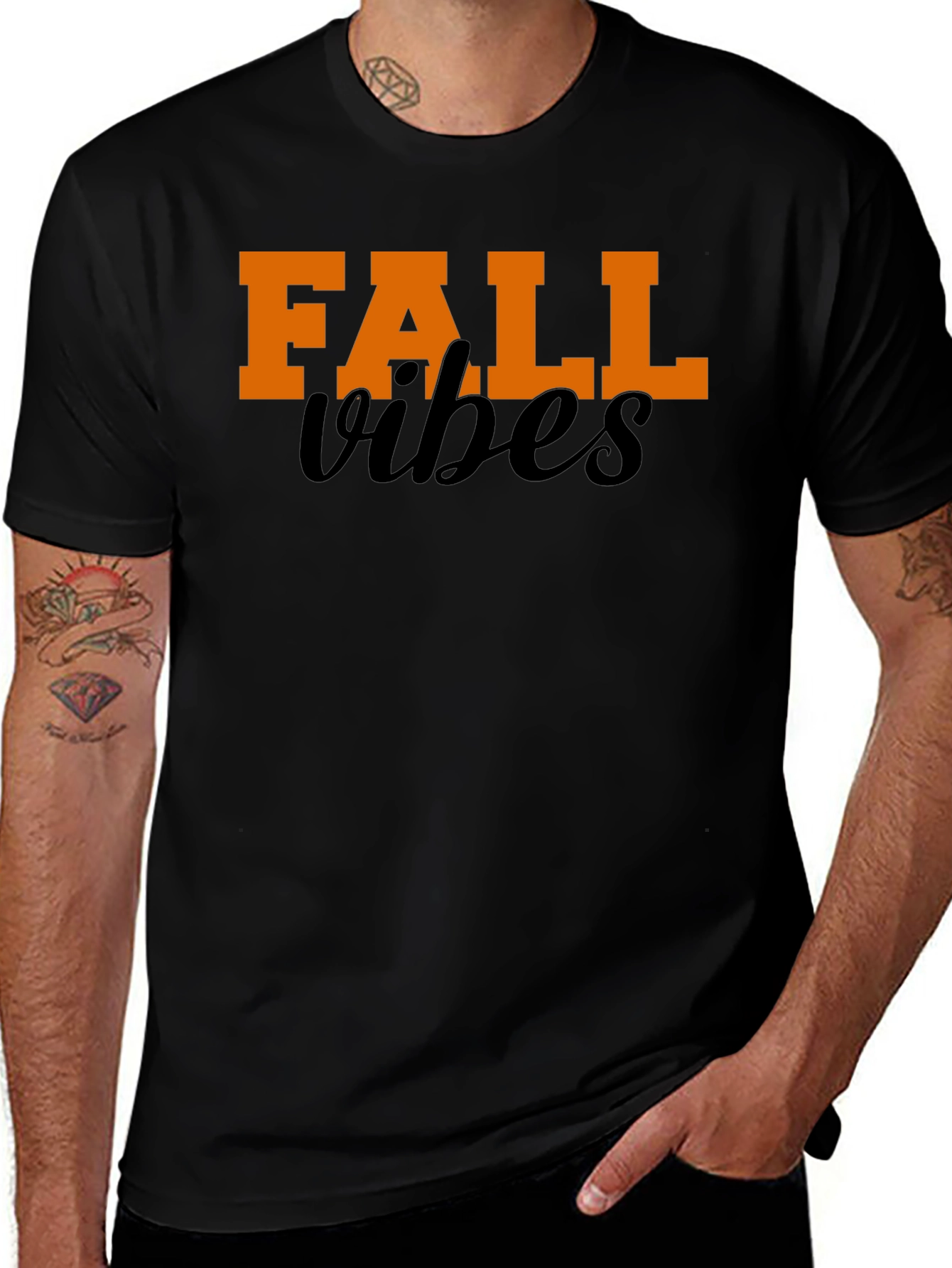 Fall Vibes Graphic Tee - Black