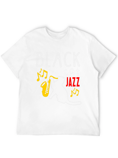 Black Cat Jazz Music T-Shirt