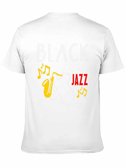 Black Cat Jazz Music T-Shirt