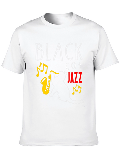 Black Cat Jazz Music T-Shirt