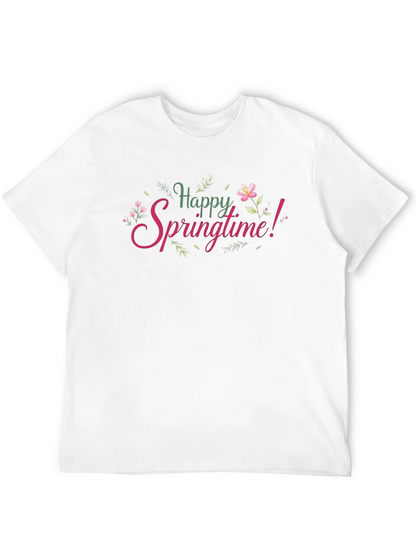 Happy Springtime Graphic Tee - Black