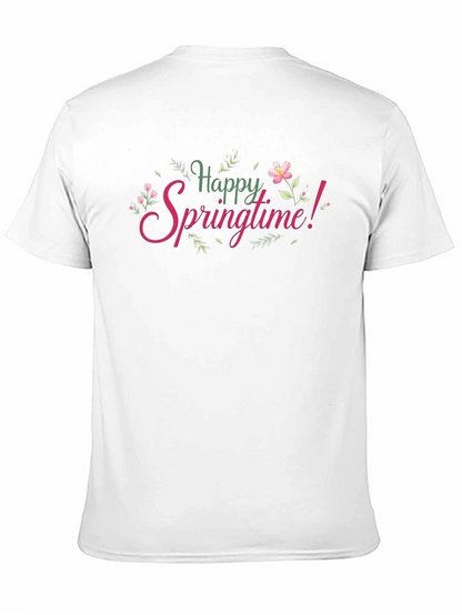 Happy Springtime Graphic Tee - Black