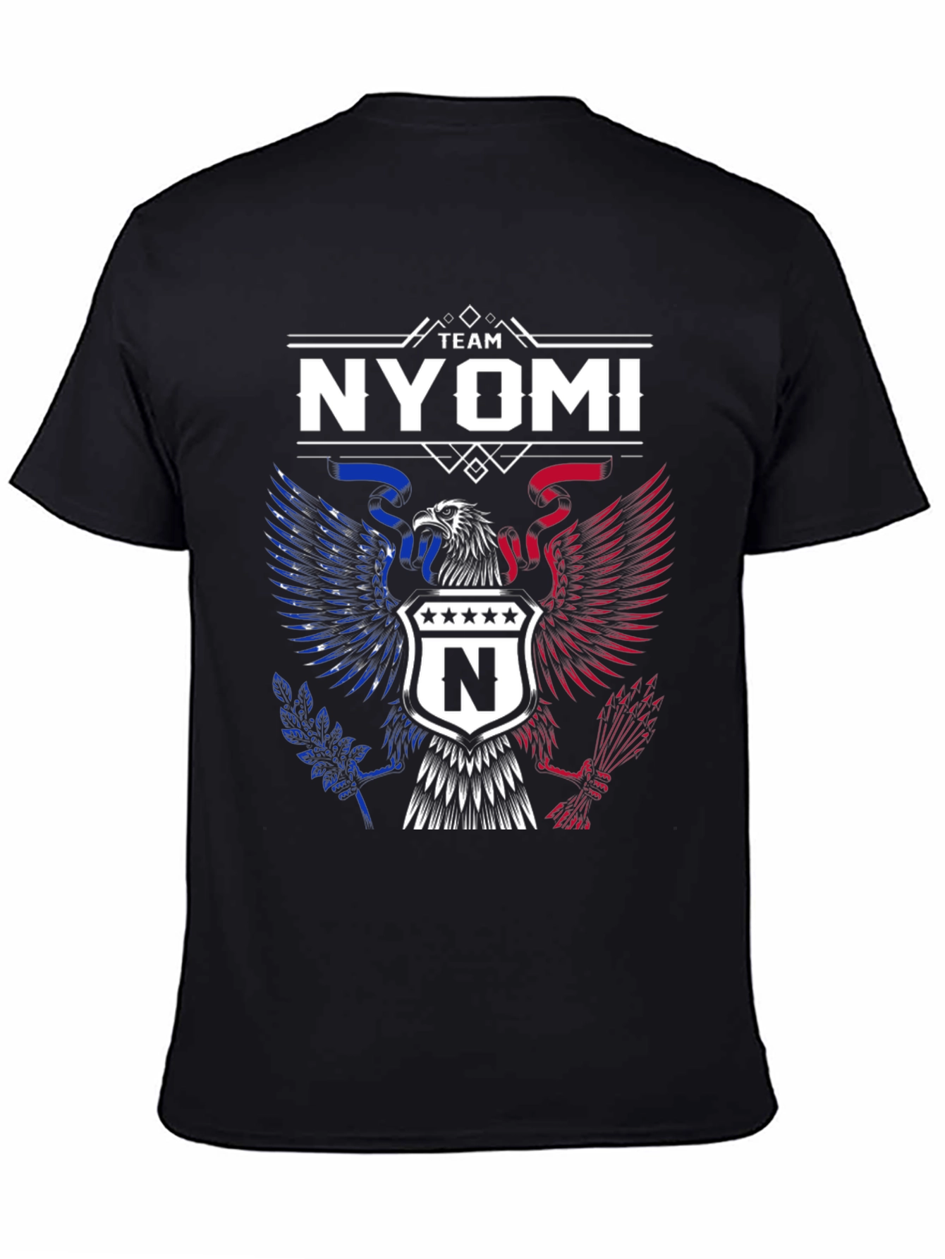 Team Nyomi Graphic T-Shirt - Patriotic Eagle Design