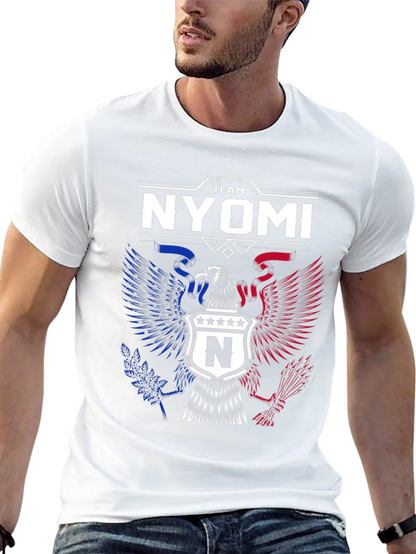 Team Nyomi Graphic T-Shirt - Patriotic Eagle Design