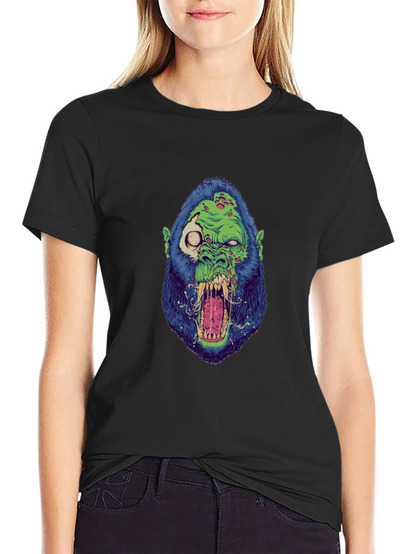 Zombie Gorilla Graphic Tee - Black