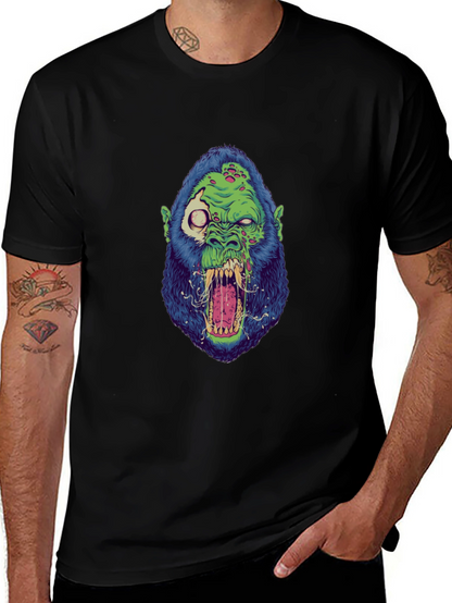 Zombie Gorilla Graphic Tee - Black
