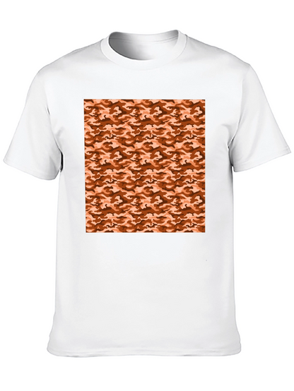 Black Tee with Camouflage Print
