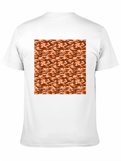 Black Tee with Camouflage Print