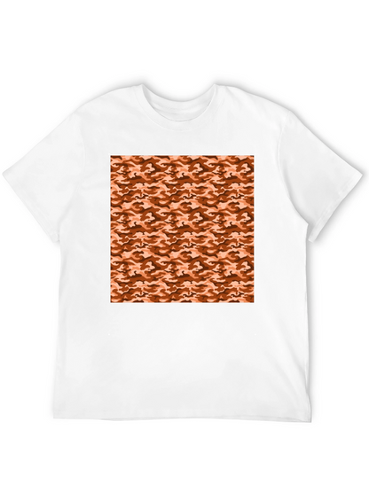 Black Tee with Camouflage Print