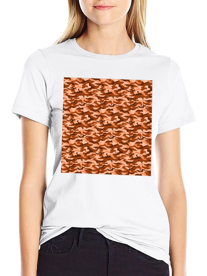 Black Tee with Camouflage Print