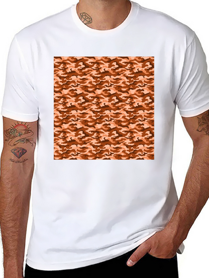 Black Tee with Camouflage Print
